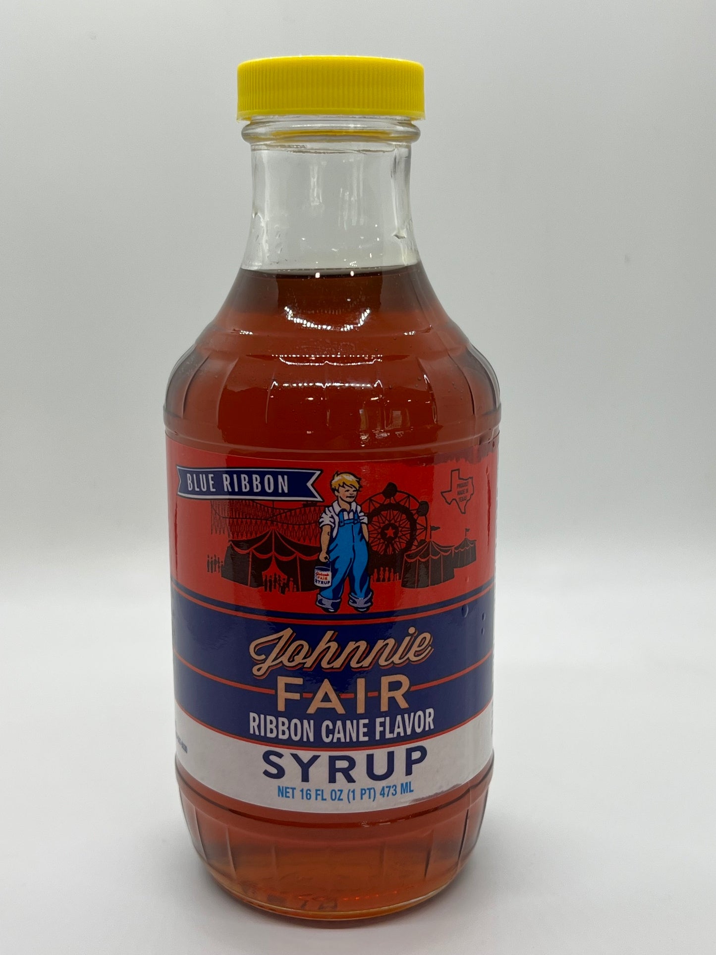 Johnnie Fair Ribbon Cane Syrup 16oz glass bottle